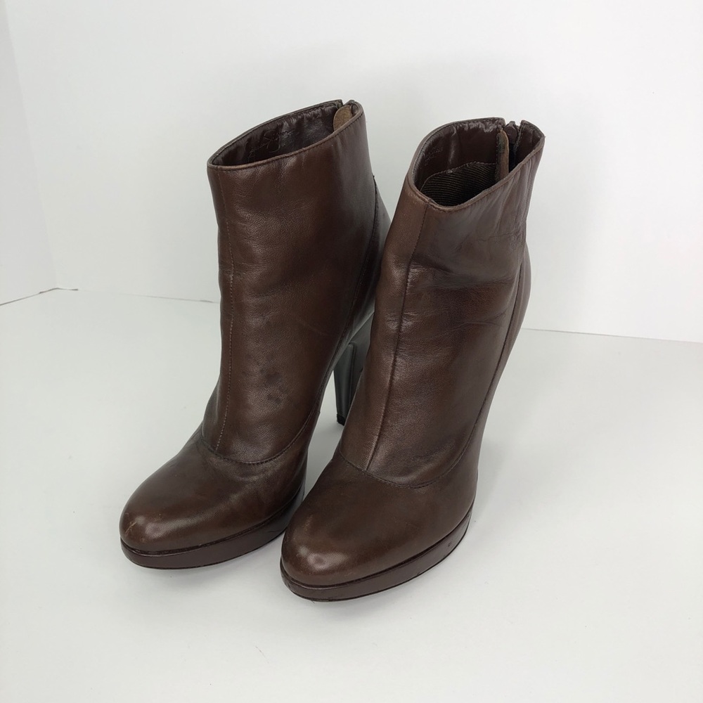 Jessica Simpson Soft Brown 100% Leather Booties 8